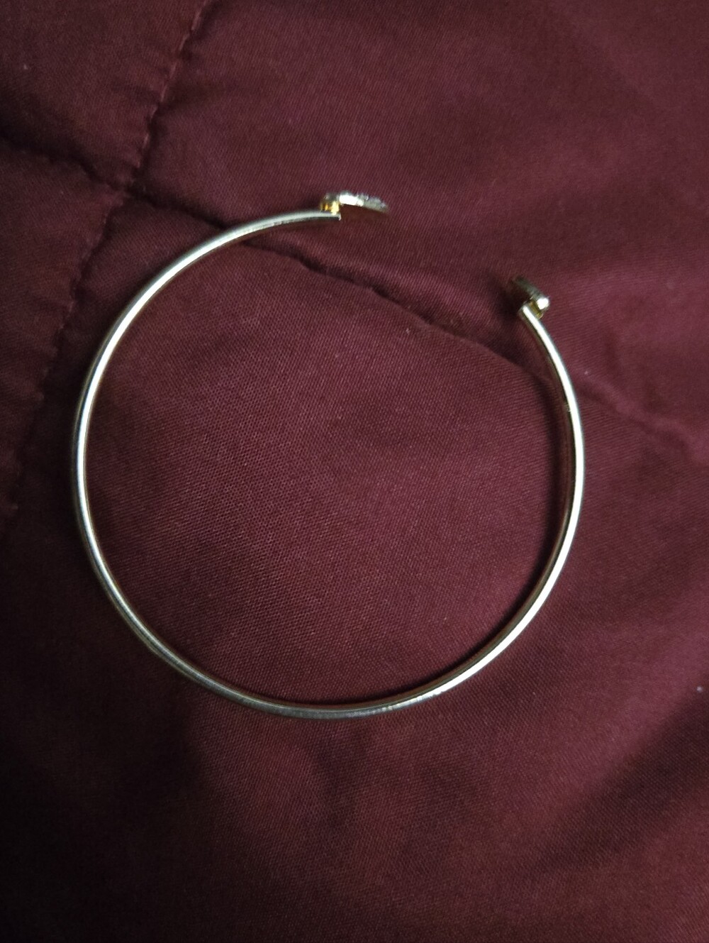Gold Plated Silvee Open Heart Bangle
